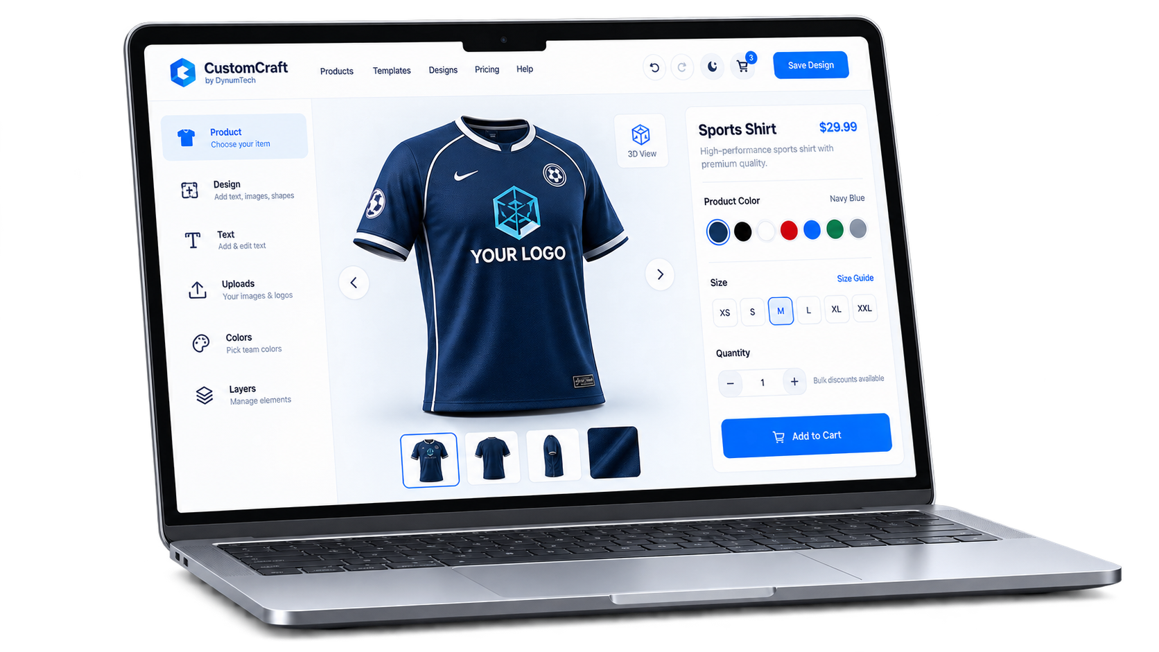 CustomCraft personalization editor on laptop